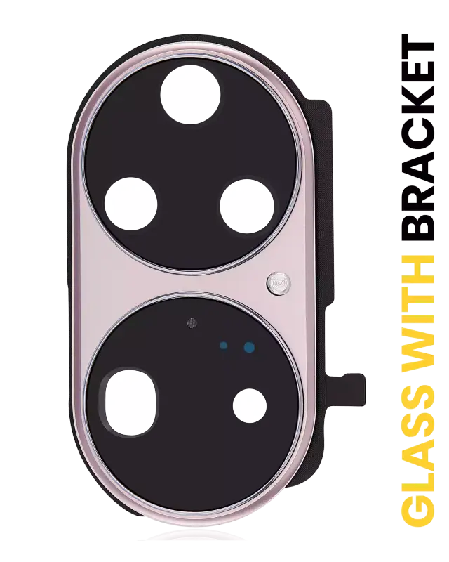 Lentille de caméra arrière avec support pour Huawei P50 Pro (Charm Pink)