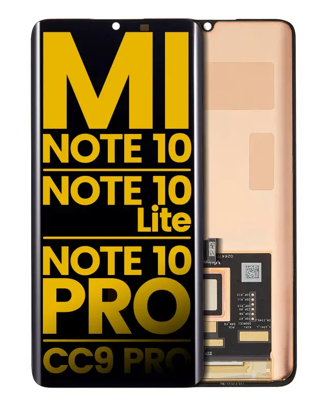 Écran OLED sans châssis pour Xiaomi Mi Note 10 / Note 10 Lite / Note 10 Pro / CC9 Pro (reconditionné, toutes couleurs)