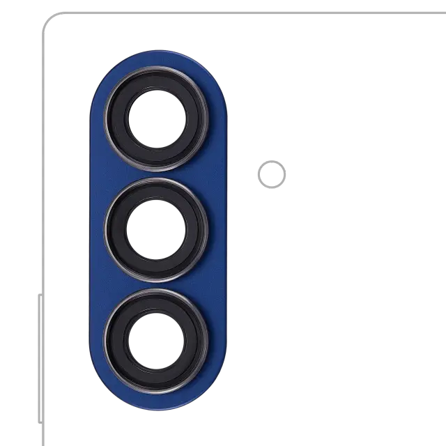 Vitre de caméra arrière avec anneau pour Samsung Galaxy Z Fold 7 (F966) (Blue Shadow)