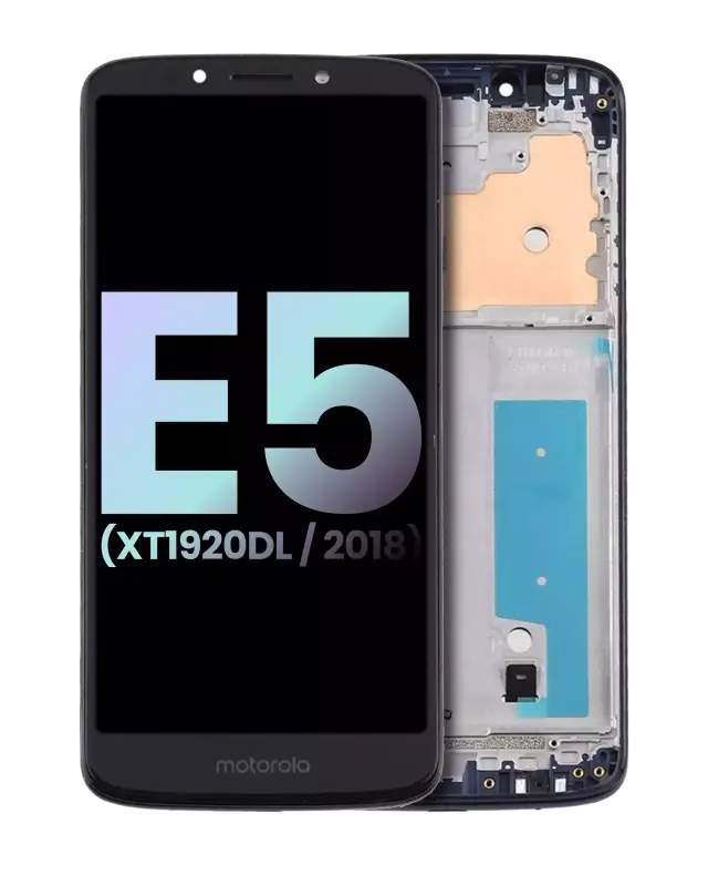 Écran LCD avec châssis pour Motorola Moto E5 (XT1920DL / 2018) (origine, Flash Gray)