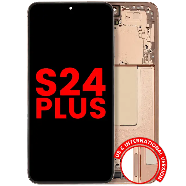 Écran OLED avec châssis pour Samsung Galaxy S24 Plus 5G (version US & internationale, compatible premium, Sandstone Orange)