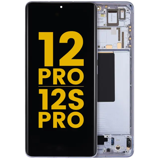 Écran OLED avec châssis pour Xiaomi 12 Pro / 12S Pro (reconditionné, bleu)