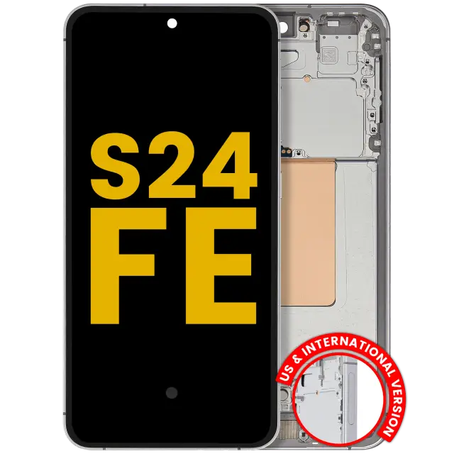 Écran OLED avec châssis pour Samsung Galaxy S24 FE 5G (version US & internationale, reconditionné, gris)