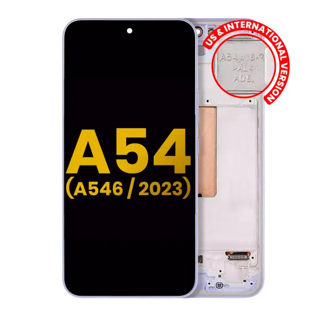 Écran OLED avec châssis pour Samsung Galaxy A54 5G (A546 / 2023) (US & Internationa Versionl, reconditionné, Violet)