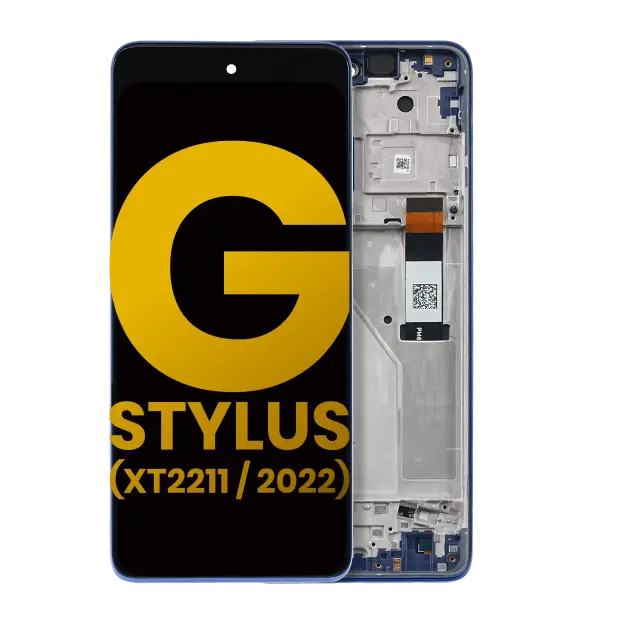 Écran LCD avec châssis pour Motorola Moto G Stylus 4G (XT2211 / 2022) (reconditionné, Twilight Blue)