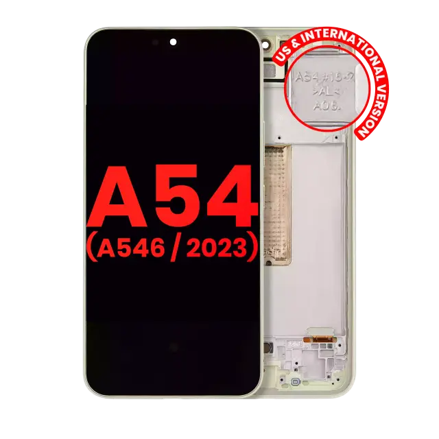 Écran OLED avec châssis pour Samsung Galaxy A54 5G (A546 / 2023) (version US & internationale, compatible premium, Lime)