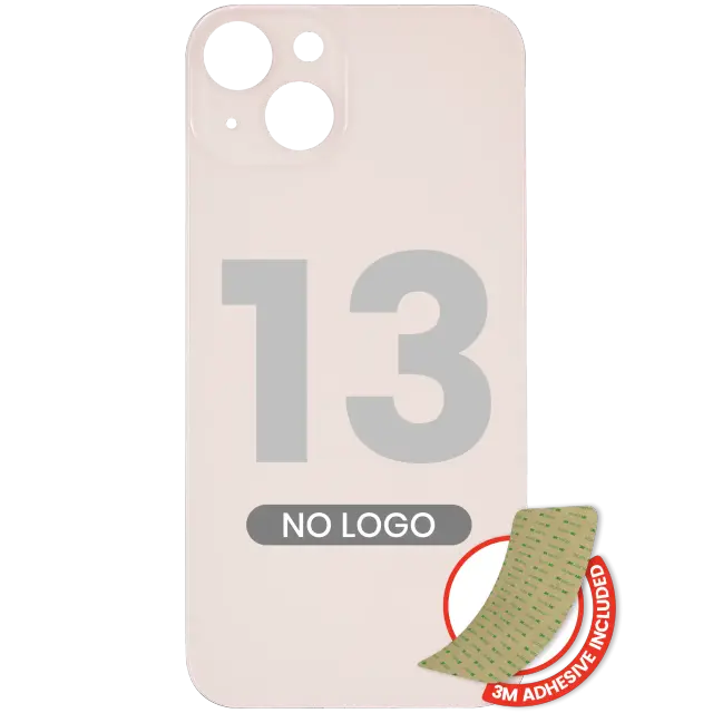 Vitre arrière pour Apple iPhone 13 (No Logo / Large Camera Hole, rose)