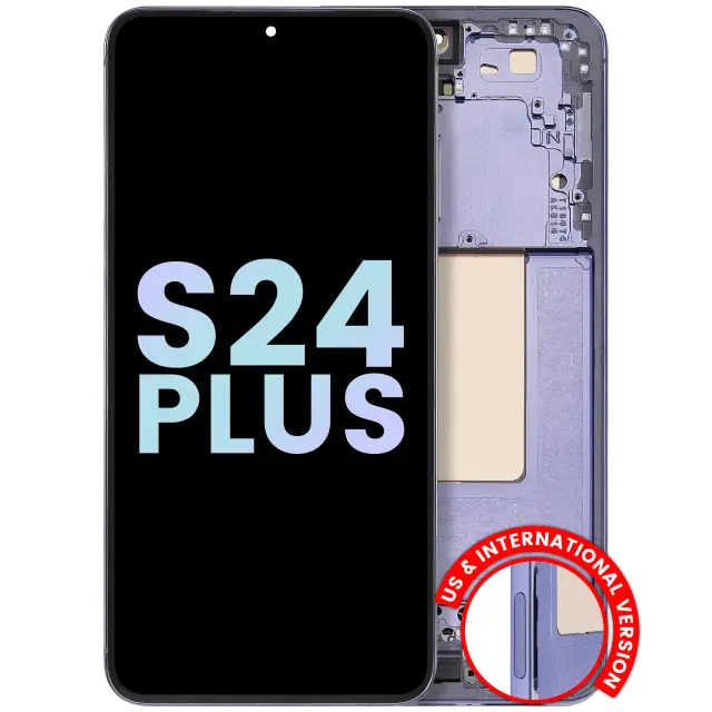 Écran OLED avec châssis pour Samsung Galaxy S24 Plus 5G (version US & internationale, pack service origine, Cobalt Violet)