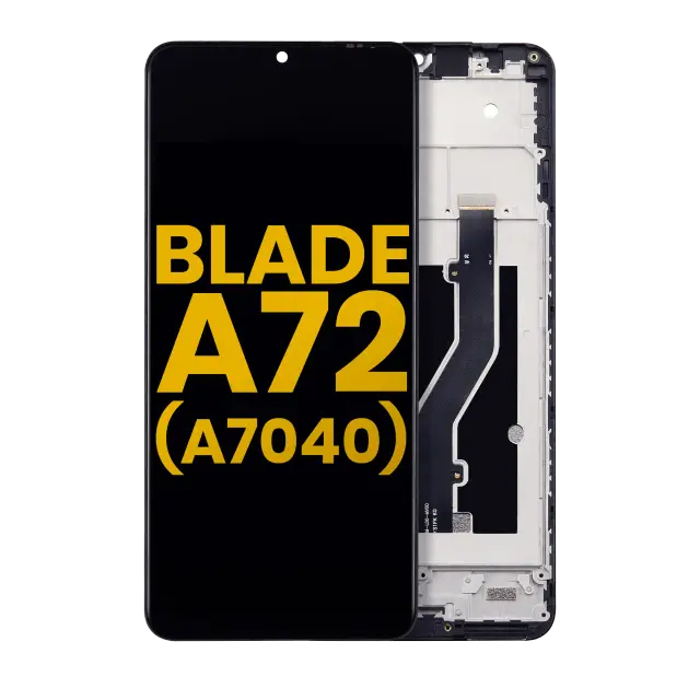 Écran LCD avec châssis pour ZTE Blade A72 4G (A7040) (reconditionné, gris sidéral)