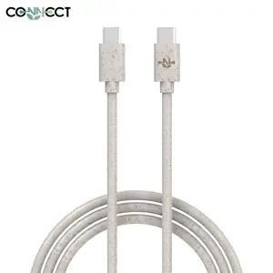 Câble Data USB-C vers USB-C CONNECT MC-CCB10 Eco-Friendly 60W (1m) Beige