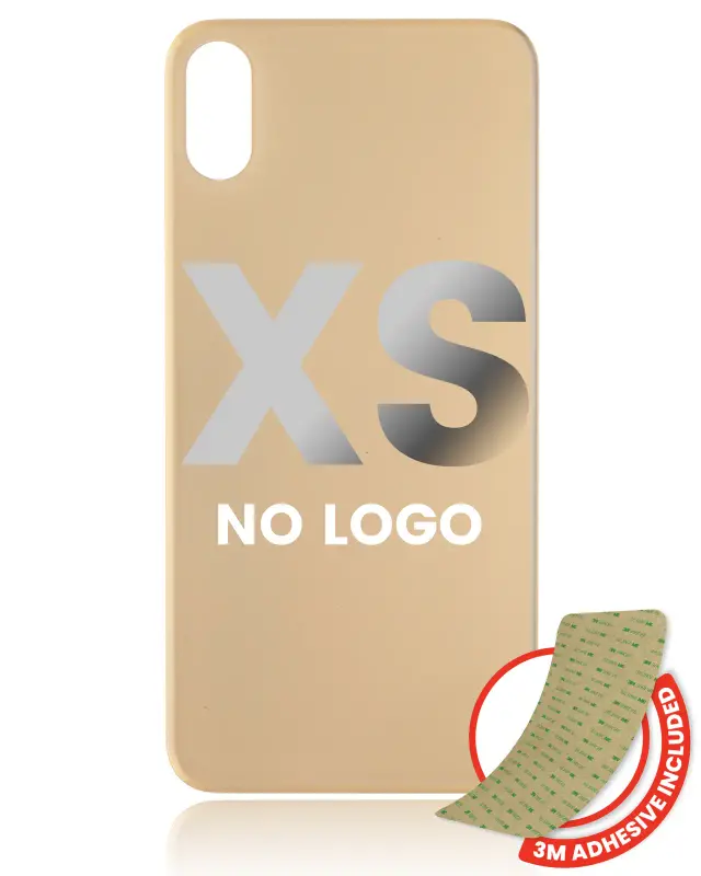 Vitre arrière pour Apple iPhone XS (No Logo / Large Camera Hole, or)