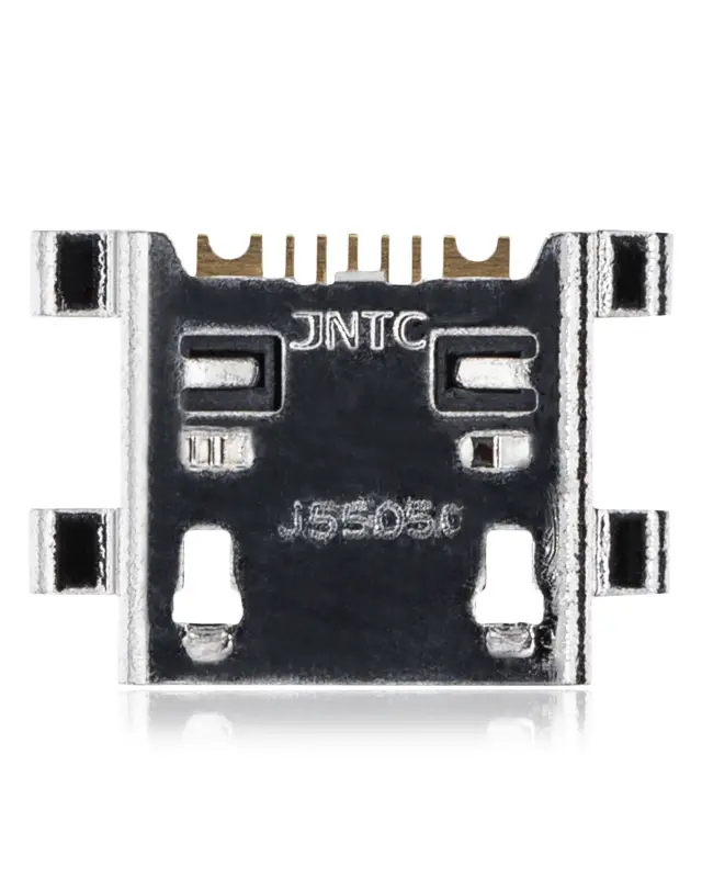 Connecteur de charge à souder — format Micro B, 7 broches, 4 points de fixation (C218)