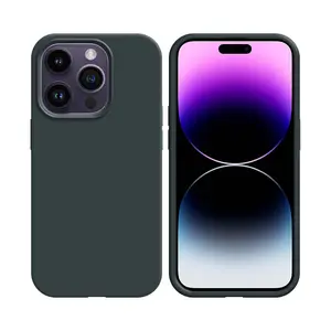 Coque Silicone Compatible pour Apple iPhone 14 Pro Max (#18) Noir