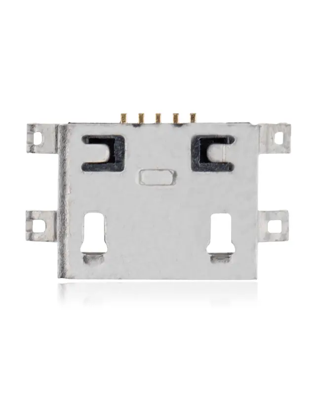 Connecteur de charge à souder — format Micro B, 5 broches, 4 points de fixation (C095)