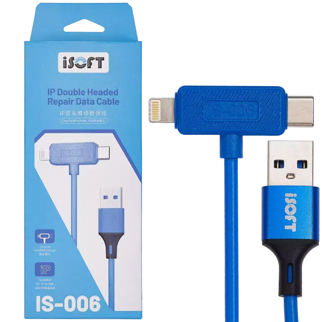 Câble de données de réparation double interface ISOFT IS-006 pour iPhone
