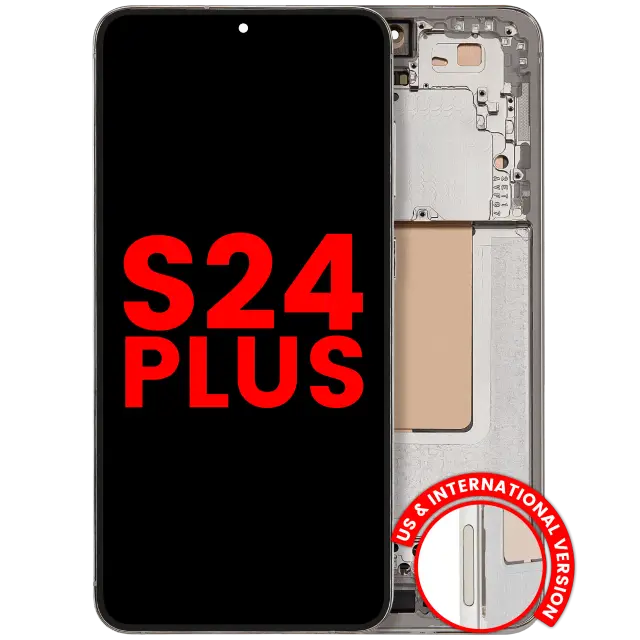 Écran OLED avec châssis pour Samsung Galaxy S24 Plus 5G (version US & internationale, compatible premium, Amber Yellow)