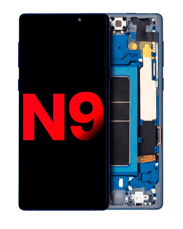 Écran OLED avec châssis pour Samsung Galaxy Note 9 (compatible premium, Ocean Blue)