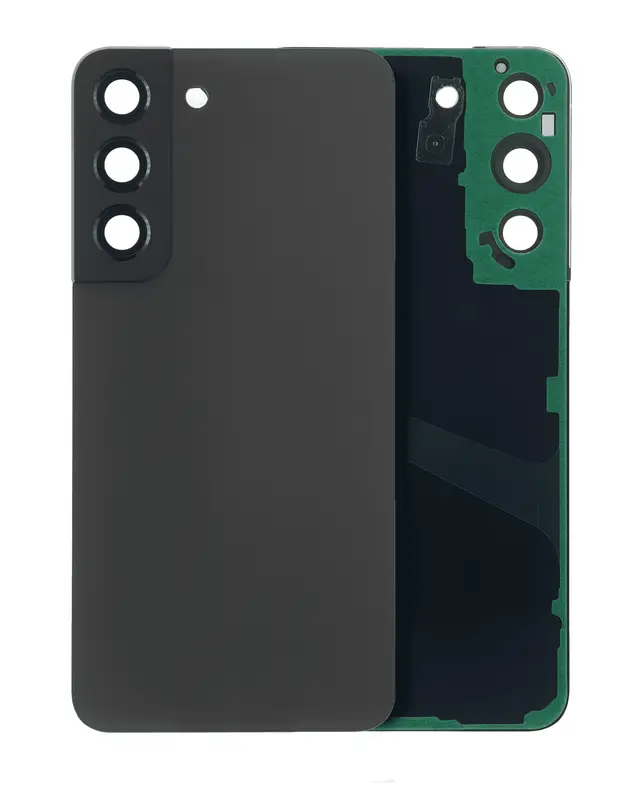 Vitre arrière pour Samsung Galaxy S22 5G (sans logo, compatible premium, graphite)