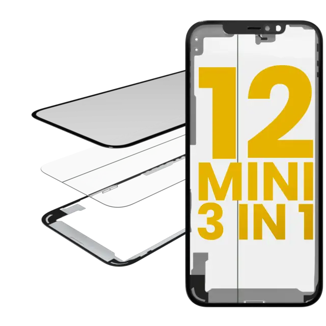 Vitre d’écran avec OCA pour Apple iPhone 12 Mini (OCA Master)