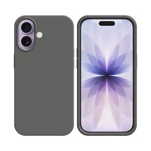 Coque Silicone Compatible pour Apple iPhone 17 (#34) Gris Foncé