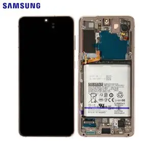 Bloc Écran Complet avec Châssis et Batterie Original Samsung Galaxy S21 5G G991 GH82-27254B Phantom Violet