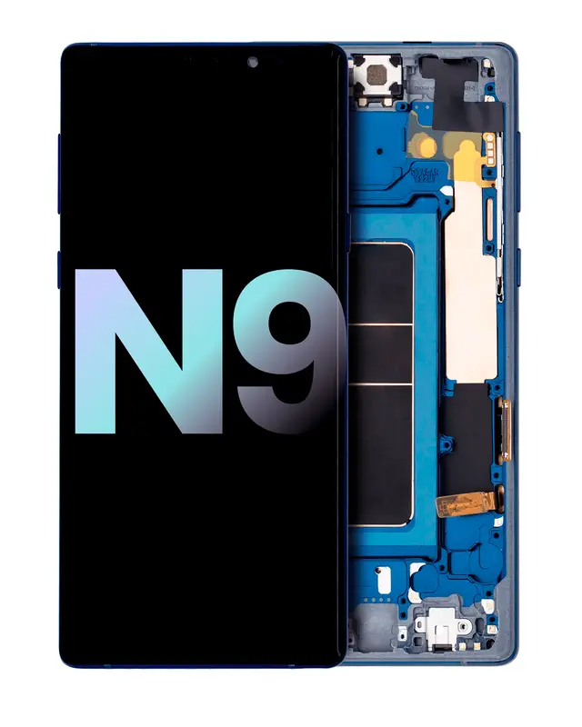 Écran OLED avec châssis pour Samsung Galaxy Note 9 (pack service origine, Ocean Blue)