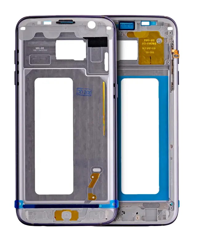 Châssis pour Samsung Galaxy S7 Edge (avec petits composants, noir)